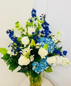 WHISPERS OF BLUE BOUQUET – Brea Florist, Brea CA