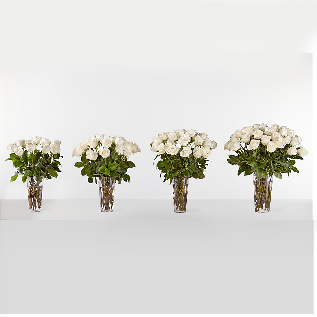 Long Stem White Rose Bouquet – Brea Florist, Brea CA