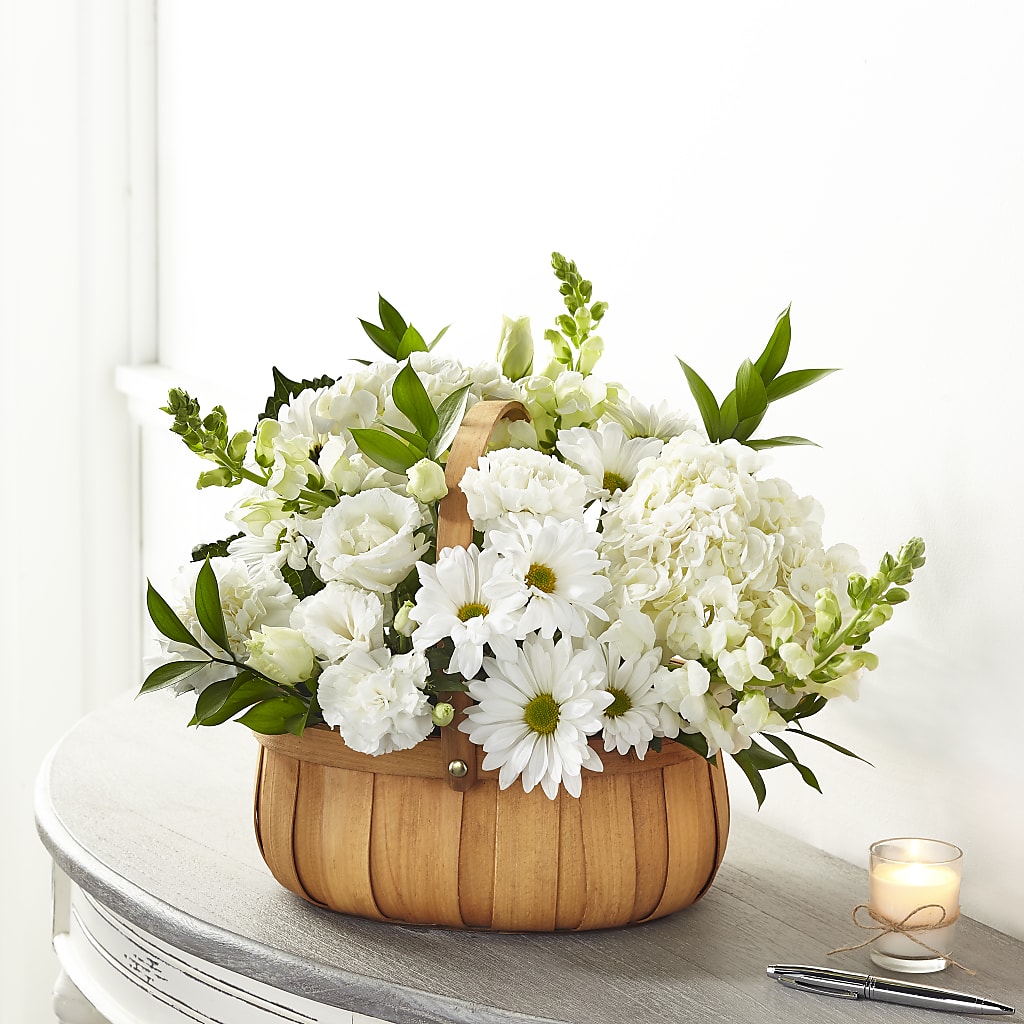 Pure Ivory Basket – Brea Florist, Brea CA