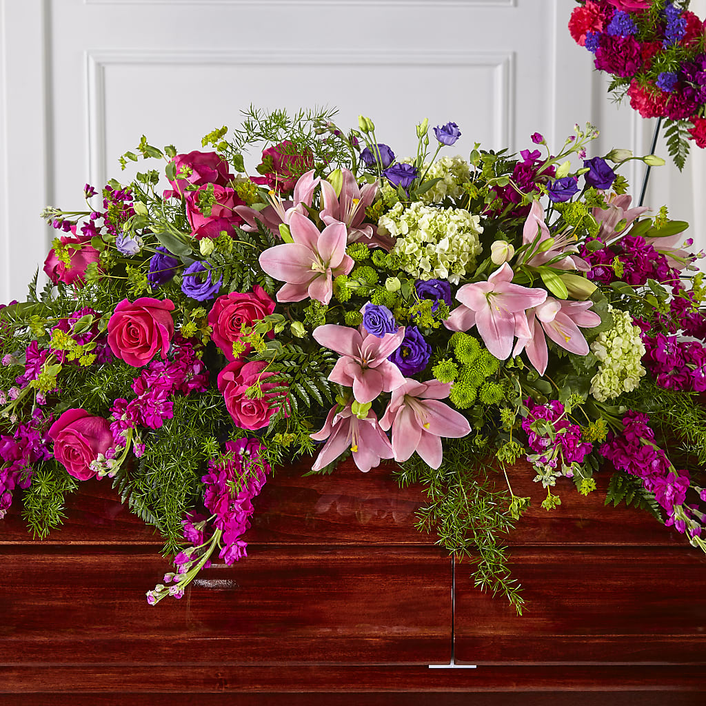 Radiant Tribute Casket Spray – Brea Florist, Brea CA
