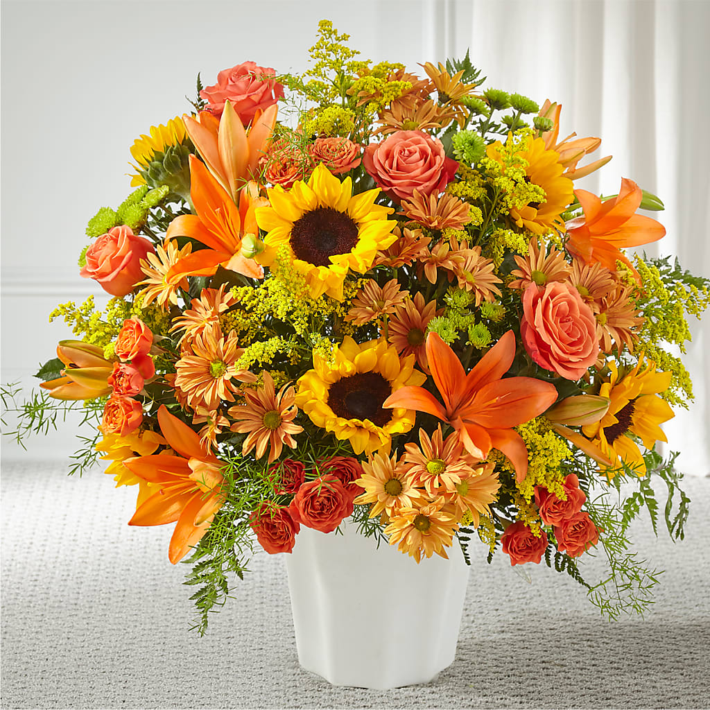 Harvest Thoughts Floor Basket – Brea Florist, Brea CA