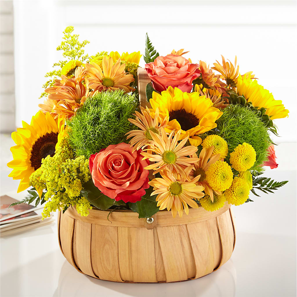 Harvest Sunflower Basket – Brea Florist, Brea CA