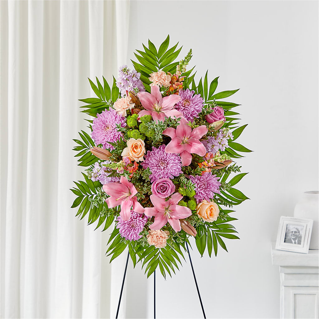 Love & Light Standing Spray – Brea Florist, Brea CA