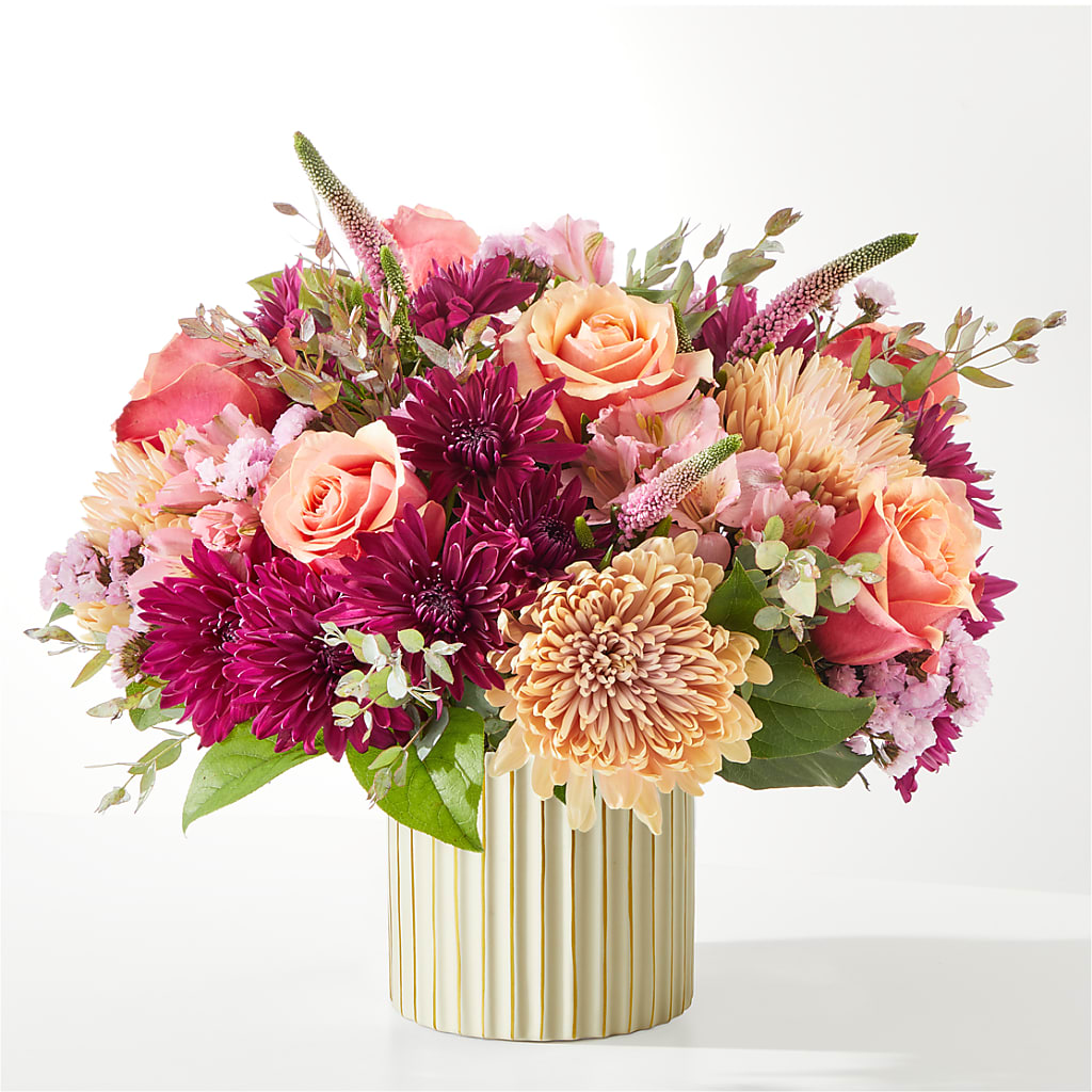Berry Cobbler Bouquet with Ivory Vase – Brea Florist, Brea CA