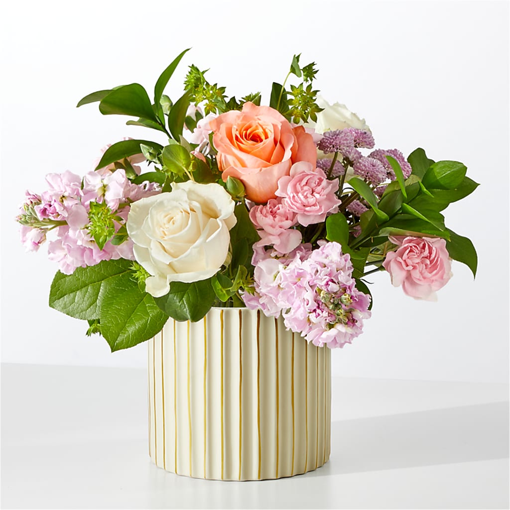 French Market Bouquet with Ivory Vase – Brea Florist, Brea CA