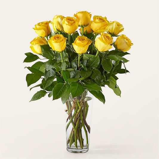 Long Stem Yellow Rose Bouquet –  Brea Florist, Brea CA