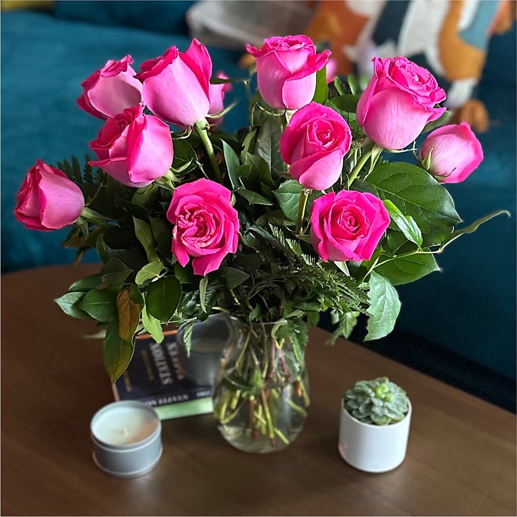 Long Stem Pink Rose Bouquet –  Brea Florist, Brea CA