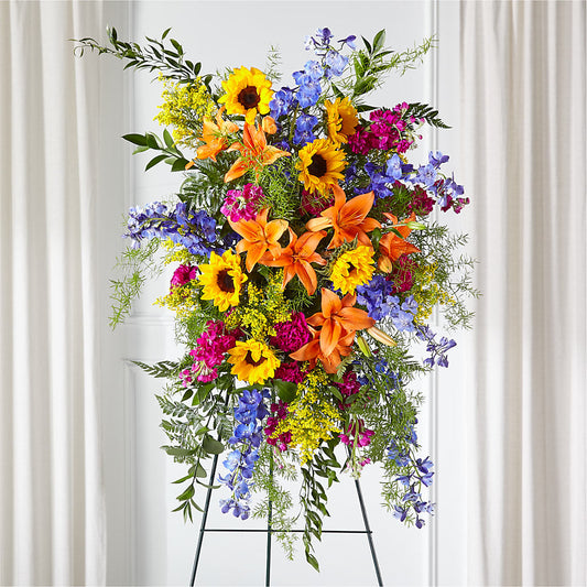 Sunlit Memories Standing Spray (Standard) –  Brea Florist, Brea CA