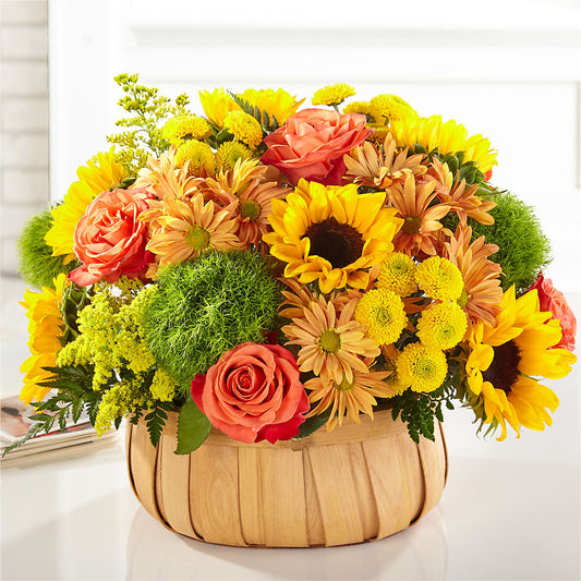 Harvest Sunflower Basket – BREA FLORIST, Brea CA