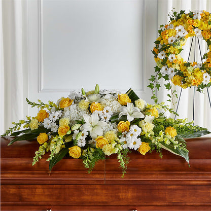 Golden Harmony Casket Spray –  Brea Florist, Brea CA