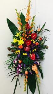 Tropical Island Memories Standing Spray –  Brea Florist, Brea CA