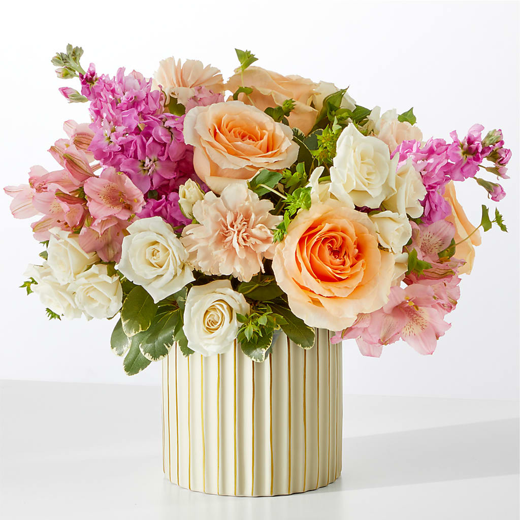 Paradise Bouquet with Ivory Vase –  Brea Florist, Brea CA
