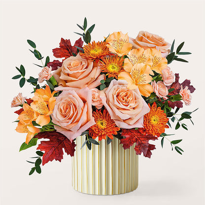 Spiced Latte Bouquet with Ivory Vase –  Brea Florist, Brea CA