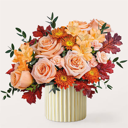 Spiced Latte Bouquet with Ivory Vase –  Brea Florist, Brea CA
