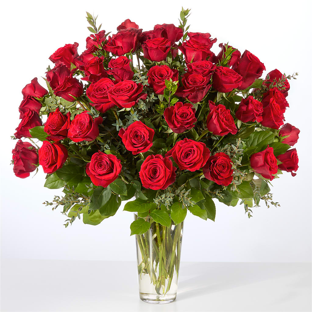 Forever Yours Fifty Stem Red Rose Bouquet –  Brea Florist, Brea CA