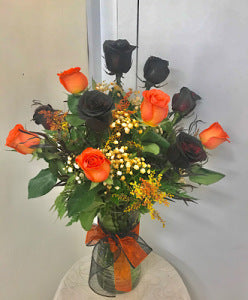 Happy Halloween Dozen Rose Bouquet