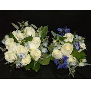 Blue & White Bridal & Maid of Honor Bouquet